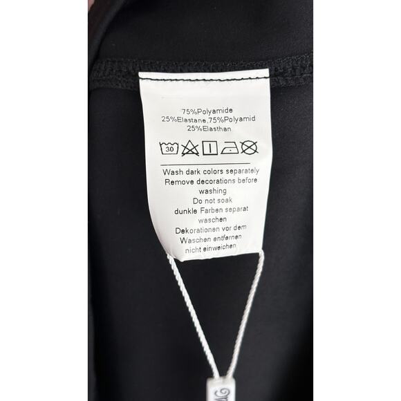 Maacie Maternity Long Sleeve Square Neck Tennis Golf Dresses Size 18 Black New - Picture 8 of 11